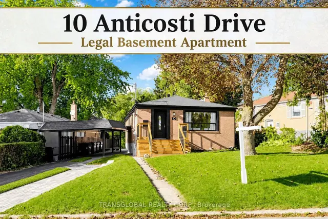 10 Anticosti Drive · #Bsmt, Bendale, Toronto