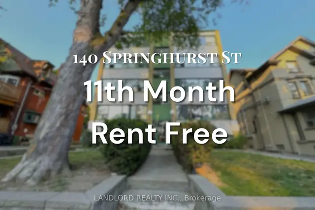 140 Springhurst Avenue · #1, South Parkdale, Toronto